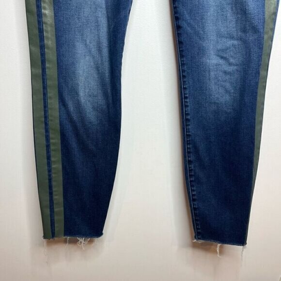 Kut from the Kloth Women's 10 Connie High Rise Ankle Skinny Jean Blue Stripe - Picture 4 of 13